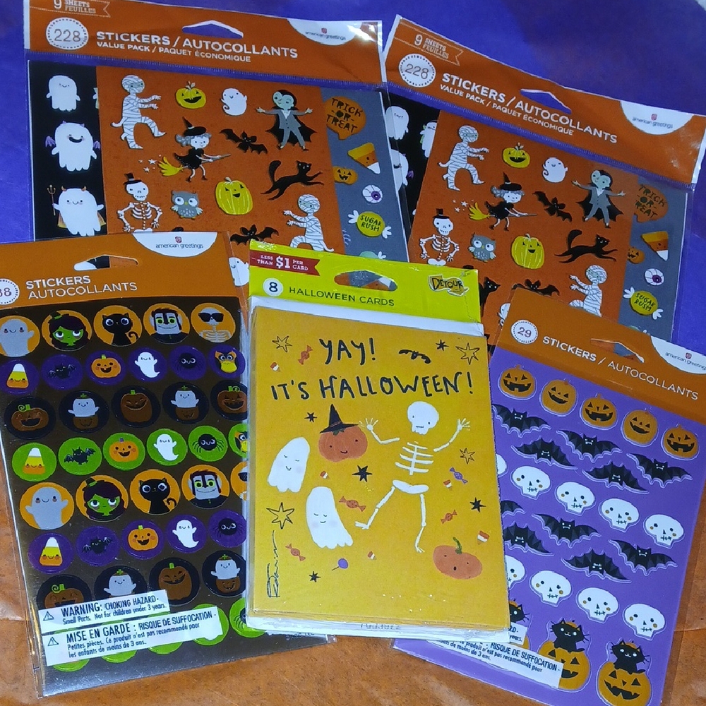 Halloween Sticker and Card Set